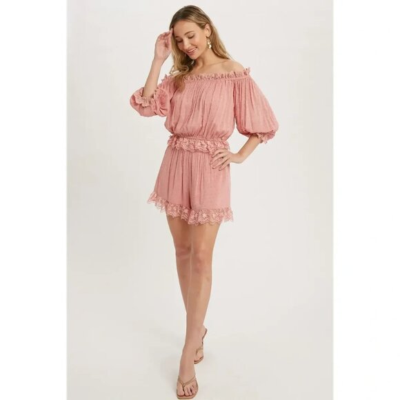 CLEAR OUT!!!!  Lace Trim Lounge Set - Picture 8 of 10